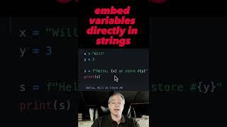 Put variables in strings in MODERN Python  #shorts