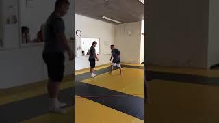 250 pound Football player challenges BJJ Black Belt to grappling match