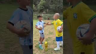  mini RONALDO x mini MARADONA  - BRASIL x ARGENTINA #shorts