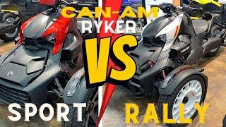 ALL NEW 2022 CAN-AM RYKER RALLY VS SPORT MODELS! WAlk around & comparison! RALLY COMES W/ AKRAPOVIC!