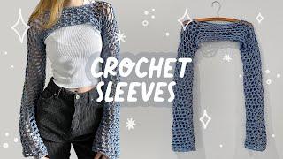 easy fishnet sleeves/shrug | crochet tutorial