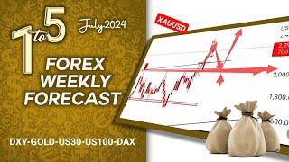 Weekly Forex Forecast 1 to 5 July 2024 (DXY,GOLD,US30,US100,DAX) #weeklyforexforecast