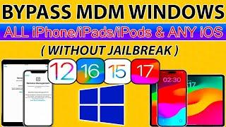 NEW MDM Bypass Windows iOS 17/16/15 Any iPhone/iPad| Remote Management Lock iPad/iPhone Issue Fix