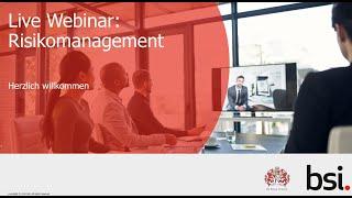 Webinar Risikomanagement - Herauforderungen für Unternehmen