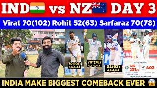 IND  231/3 Destroy NZ  | Virat 70 Rohit 52 Sarfaraz 70 Kuldeep 3 Wkts || Pak Public Reactions