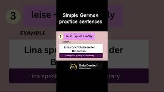 Simple German practice sentences for A1 beginners