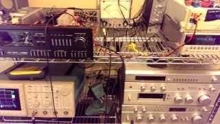 A tour of the Andrew's Electronics test bench. (a.k.a The Mad Scientist's Lair Hackspace!)