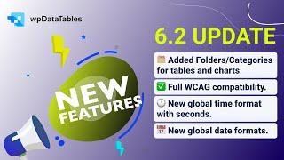 NEW UPDATE: wpDataTables 6.2 version Tables and Charts WordPress Plugin