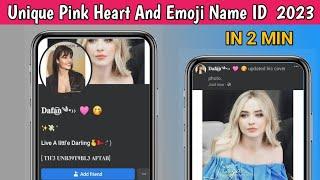 How To Create Pink  Heart Emoji Name Facebook Account 2023 | Create Blue Heart Emoji Name Facebook