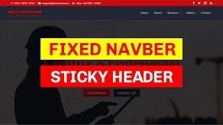  How to Create a Sticky Navbar After Scroll ? || How  to Make Sticky Header without Jquery