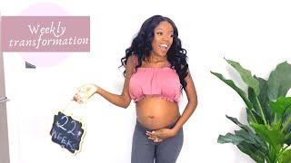 MY PREGNANCY TRANSFORMATION | WEEK BY WEEK | THE SANYAS