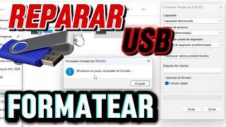 Cómo formatear una memoria USB ️ Windows no pudo completar el formato.