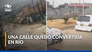 Fuertes lluvias causan inundaciones en Soacha: videos muestran calles convertidas en ríos