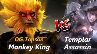 How to Monkey King mid vs Templar Assassin (feat. Topson) | First 10 minutes