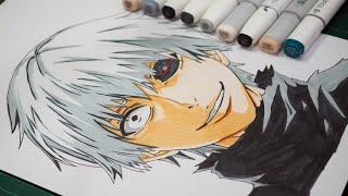 How To Draw Ken Kaneki Step By Step | COPIC | My Brilliant Art