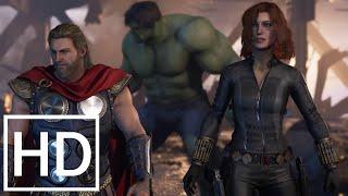 Marvel's Avengers all cutscene HD Game movies part 1 Exciting Battle Scenes Superhero Hulk, Iron Man