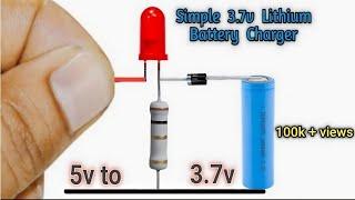 3.7v Lithium Battery charger very simple and Easy || Diy 3.7v Battery Charger circuit | H-T DIY