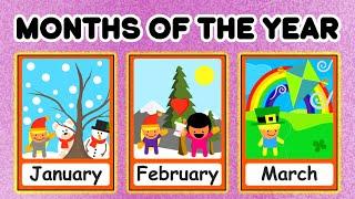 Cartoon – Kids Songs – Baby Learning Videos | MONTHS OF THE YEAR|Super Renell Toddler Learning Video