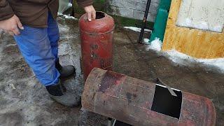 DIY Печь из газового баллона. Potbelly Stove from a Gas Cylinder.