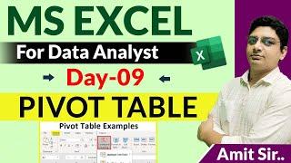 Pivot Table in Excel | Advance Excel For Data Analyst | Pivot Table