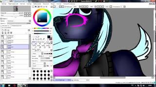 ◄Рисунок пони в Paint Tool SAI►