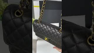 Unboxing CHAN CC  Small Classic Double Flap Bag Black Caviar Leather GHW