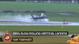 INCREDIBLE SHIPBORNE ROLLING VERTICAL LANDING (SRVL) F-35B LIGHTNING ALTERNATIVE SLOW LAND • MARHAM