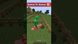 MINECRAFT : Golem Vs Golem  WAIT FOR END #shorts #minecraft