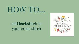 How To Backstitch Made Easy