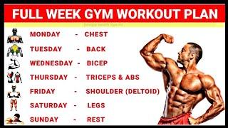 সপ্তাহের কোন দিন কোন ব্যায়াম করবেন  BEST WORKOUT PLAN | Full week workout plan