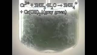 Add Ammonia Into Chromium (III) Chloride