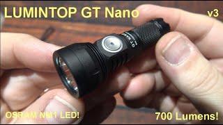 Lumintop GT Nano v3 Key Chain Flashlight Kit Review! (700 Lumens, OSRAM NM1 LED, Pocket Thrower!)