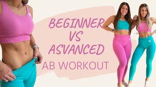 BEGINNER VS ADVANCED AB WORKOUT | NO EQUIPMENT HOME WORKOUT