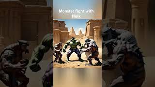 Monsters fight with Hulk #hulk #avengers #ironman #marvel #monsterbattle #monsterverse #monster