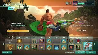 Paladins 2.7 Sun & Moon - Battlepass 7 Shore Patrol All Items, All Levels, Free and Paid Path