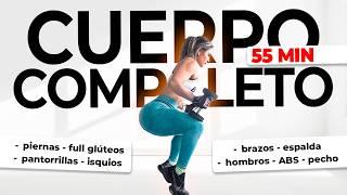 55 MIN Rutina CUERPO COMPLETO en Casa - En Tiempo Real, Con Biseries