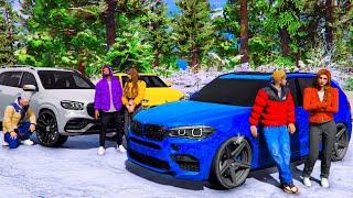 РЕАЛЬНАЯ ЖИЗНЬ В GTA 5 - ПОЕЗДКА С СЕМЬЕЙ НА ДАЧУ! ПРОВЕРКА MERCEDES GLS 63 ПО СНЕГУ И ЛЬДУ! ВОТЕР