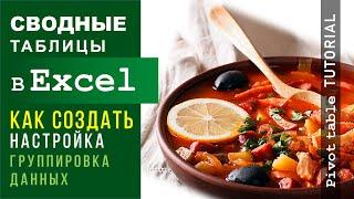 Сводная таблица в Excel ► как создать, настройка, группировка данных