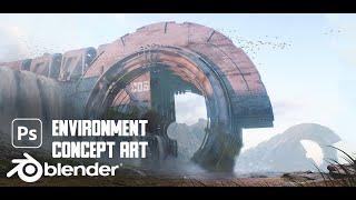 Environment Concept Art - "Circle №09" | Blender 2.9 | Photoshop | Humble