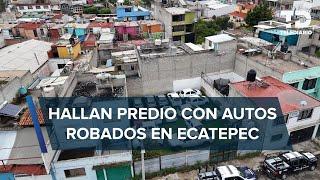 Localizan en Ecatepec predio con autos robados a empresa de Puebla; detienen a dos ex empleados