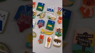 Olympic and Summer Camp inspired cookie set PART 3️️ #cake #shorts