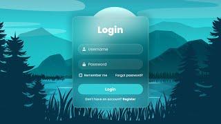 Glassmorphism Login Form using HTML & CSS