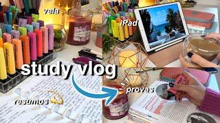 STUDY VLOG Produtivo | Como estudo para as provas | Estude comigo (narrado)