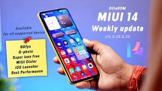 Best MIUI 14 Weekly ROM Update for Xiaomi Supported Devices | MIUI 14 EliteROM Lite Weekly Update