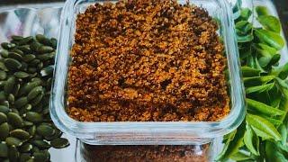 గుమ్మడిగింజల కారప్పొడి || Pumpikinseeds karapodi || Healthy & tasty  #pumpkinseeds #karapodi