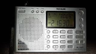 BBC World Service SW 21630kHz (Ascension Island) received in Balakong, Selangor, Malaysia