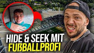 VERSTECKEN CHALLENGE im GLADBACH STADION *mit Fußballprofi*