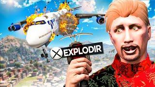 EXPLODI AVIÕES DE PLAYERS com um BOTÃO! (GTA RP)