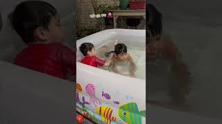 Summer fun ideas from home #cousins #swimming #swimmingpool #home #inflatablepool