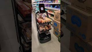 Supermarket Robot! Smart Shopping Companion #SmartRobot #TechInMarket #AIShopping #RoboAssistant